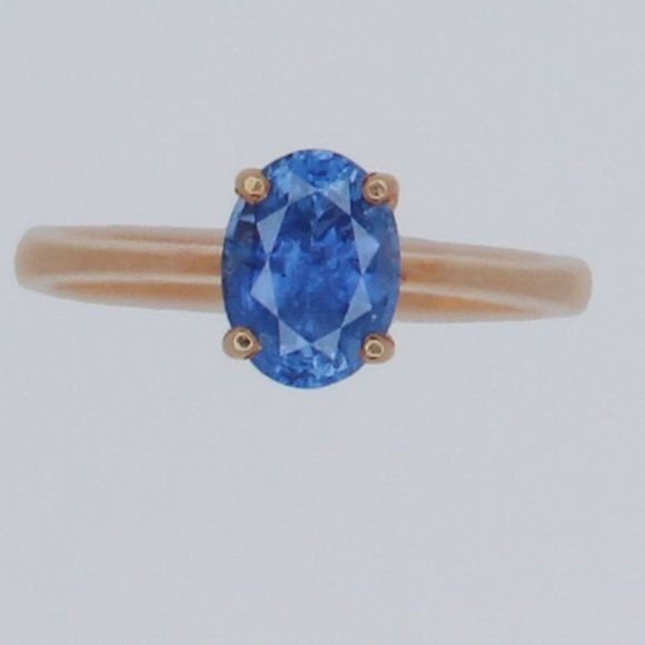 GIA Blue Sapphire 2.10ct Solid 22K Gold Ring - Picture 8 of 10